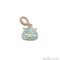 Trillion CZ Zircon 17x11mm Gold Plated Charm Pendant Jewelry GemMartUSA